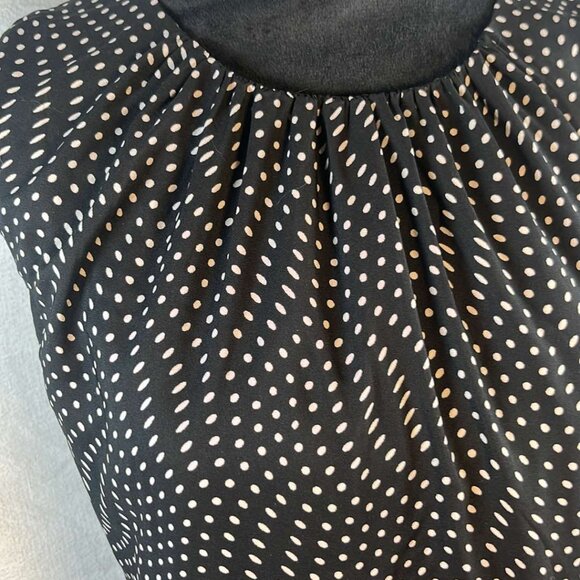 Express Tiered Polka Dot Sleeveless Dress SZ M Pretty Woman Dinner Party Wedding - Picture 4 of 10